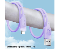 USAMS Kabel lightning 2,4A 1,2m Fast Charging purpurowy - 1569060 - zdjęcie 3